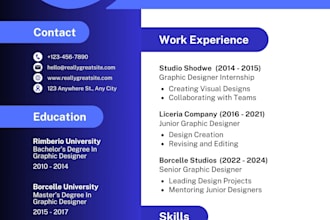 design a modern and professional resume to help you stand out