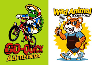 make stunning mascot cartoon caricature logo design for you