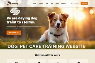 build squarespace dog cats pet training website pet grooming dog walking website