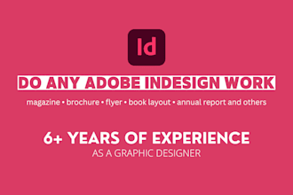 do any adobe indesign work