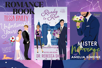 illustrate romance book cover, paper back cover, kdp, ebook cover