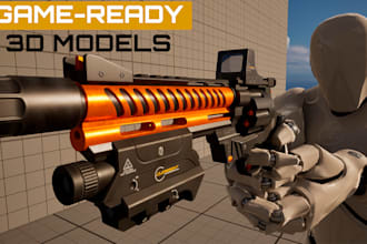 create game ready 3d models with pbr textures for your game