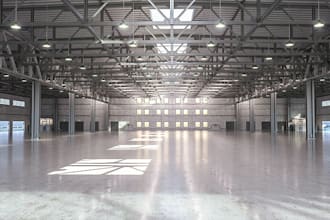 do exterior, interior warehouse design, factory tour, 3d rendering, storage home