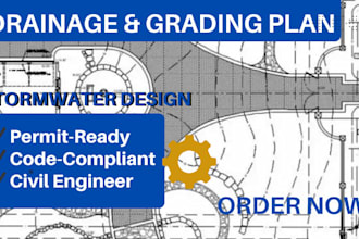 do drainage grading stormwater plan site civil engineering drawing design