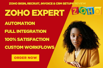 your zoho expert for bigin, recruit, inventory, invoice, and full customization