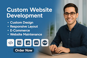 build or redesign custom responsive website as a full stack web developer