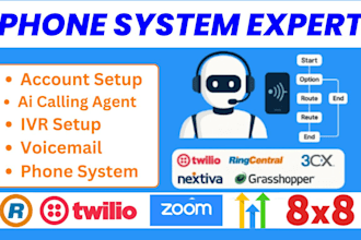 setup voip ivr and ai calling agent with tcr 10dlc compliance ringcentrai