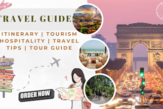 create your tourism travel itinerary guide planner for vacation, trip