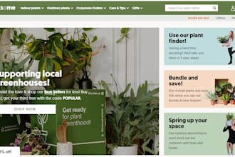 design online flower store floral website garden plant shopify shop
