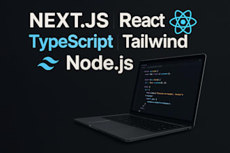 build a high performance react and next js web app with typescript and node js
