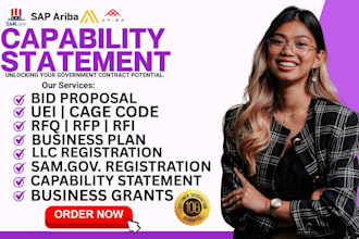 design professional capability statement for government and private contracts