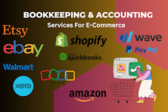 do ecommerce bookkeeping and accounting for amazon, shopify, etsy, ebay