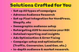 be your facebook ads campaign manager for leads and  sales