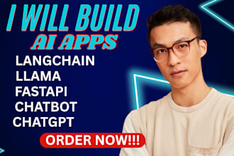 build custom ai apps using langchain, openai, llama, fastapi rag