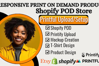 setup shopify etsy print on demand zakeke customily printify kickflip pod design
