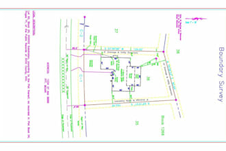draw land survey plan and site plan of your property for city permit
