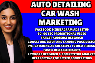 run facebook ads and google ads for your car wash and auto detailing business