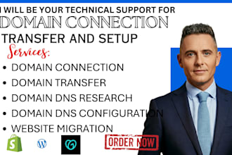 connect transfer domain godaddy wix shopify system io wordpress and fix dns