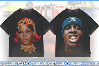 do crazy big head portrait streetwear retro 90s shirt design