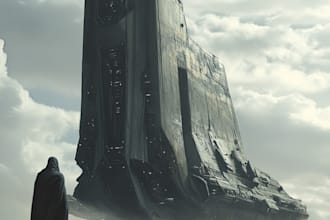design spaceship, sci fi illustration