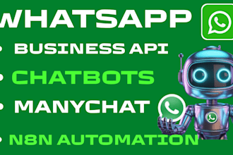 build whatsapp ai chatbot n8n automation whatsapp business api using manychat
