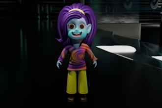 create a cute 3d pixar style character on a budget