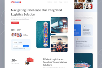 create a well designed courier website, logistics website, towing website