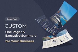 design a professional one pager executive summary or report