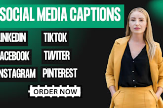 write SEO social media caption for your business