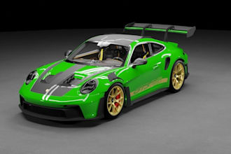 buildup 3d super car for gta, iracing game,3d car polygon,render 3d fivem car