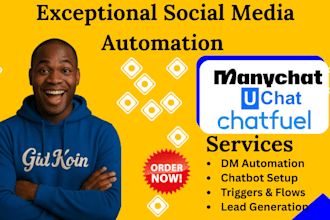 setup manychat, manychat automation, uchat, chatfuel, social media dm automation