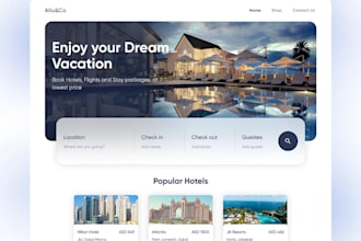 create a stunning hotel booking website, restaurant website, reservation website