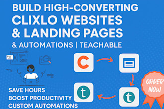 setup clixlo website, clixlo landing page, clixlo automation, teachable