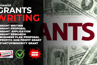 do grant writing proposal research application with business plan for start up