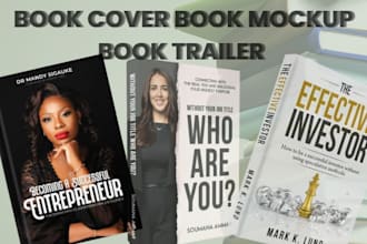 design realistic ebook cover book cover 3d book mockup and engaging book trailer