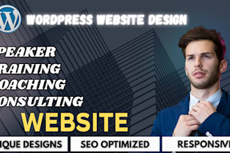 design coaching business website for speaker consultant and trainer viawordpress