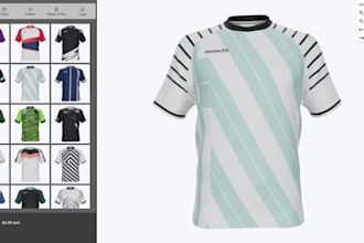 build 2d 3d sportwear,  jersey,  and jacket on zakeke and kickflip