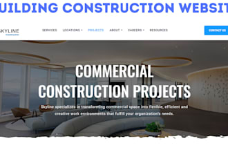 build fencing construction website real estate agency website handyman website