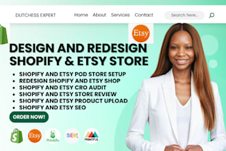design shopify pod, setup etsy pod, do cro audit for your ecommerce store