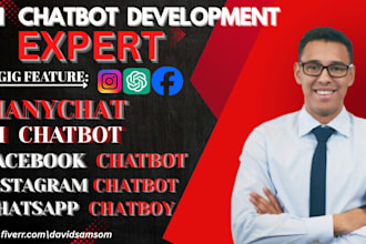 build a chatbot for facebook, instagram, messenger, whatsapp, ai chatbot