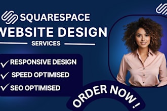 develop a fully functional squarespace business website with custom landing page