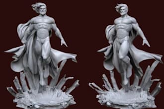 do high quality 3d model miniature figure 3d modelling character for 3d printing
