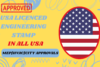 review, sign, stamp, architectural mep plans for permit approval in any US city