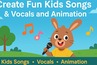 write fun, memorable kids songs with catchy vocals and custom lyrics