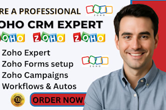 setup and automate zoho CRM, recruit, desk, salesiq, campaigns