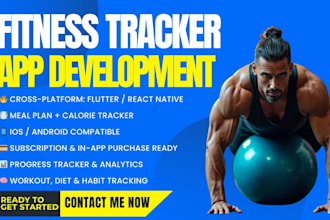 build fitness tracker, meal plan, subscription based health and workout saas app
