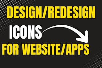design custom icon for website or app