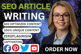 do SEO article writing, blog post writing and content writing
