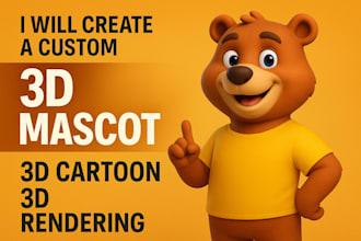 design 3d cartoon 3d mascot 3d cartoon character for nft game and animation