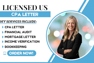 do internal audit financial statement US CPA mortgage letter income verification